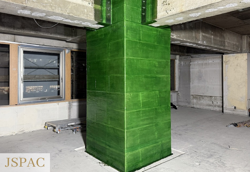 繊維シート貼り