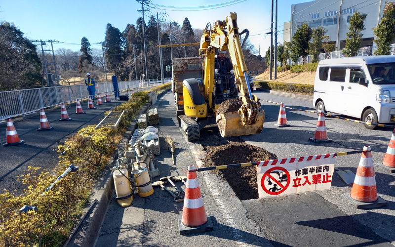 地中送電管路新設電力土木工事①