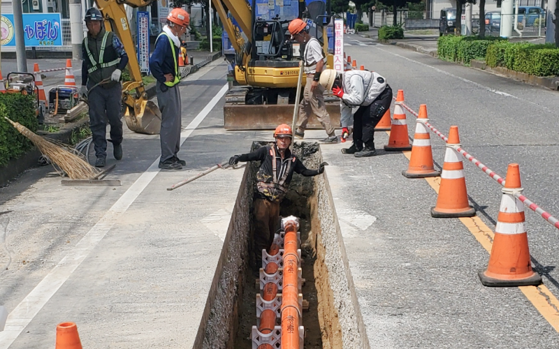 地中送電管路新設電力土木工事②
